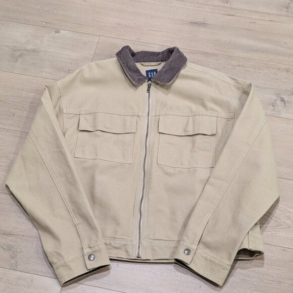 GAP Men's Barn Chore utility jacket Tan Brown M - Picture 2 of 12